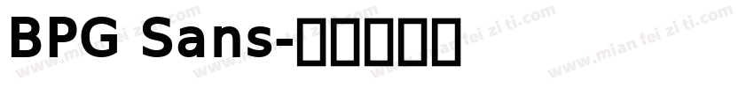 BPG Sans字体转换